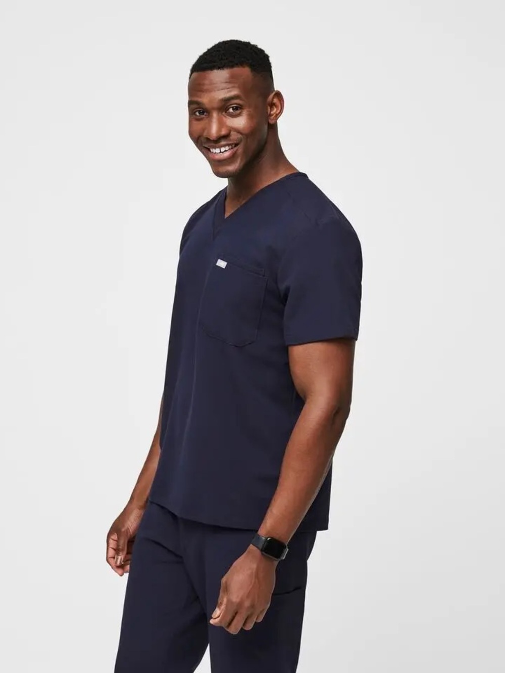 Men's Navy Figs Leon Scrub Top XL